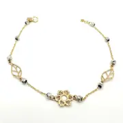 دستبند طلا 18 عیار زنانه سوزیانا مدل برگ و توپ - Image 3