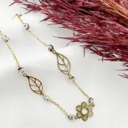 دستبند طلا 18 عیار زنانه سوزیانا مدل برگ و توپ - Image 2