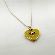 گردنبند طلا 18 عیار سوزیانا مدل قلب فانتزی
