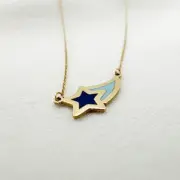 گردنبند طلا 18 عیار سوزیانا مدل ستاره آبی