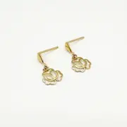 گوشواره طلا 18 عیار زنانه مدل گلبرگ کد 102