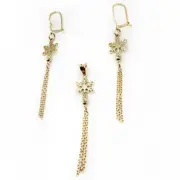 ست طلا 18 عیار زنانه مدل برف ریش ریش