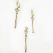 ست طلا 18 عیار زنانه مدل الماس ریش ریش - Image 3