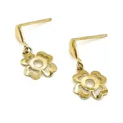 گوشواره طلا 18 عیار زنانه مدل گل کد 101