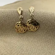 گوشواره طلا 18 عیار زنانه مدل گل کد 105 - Image 4