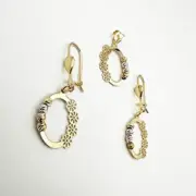 ست طلا 18 عیار زنانه مدل گل گلی