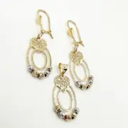 ست طلا 18 عیار زنانه مدل بیضی و قلب - Image 2