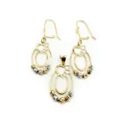 ست طلا 18 عیار زنانه مدل بیضی و قلب کد 2 - Image 3