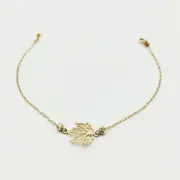 دستبند طلا 18 عیار زنانه سوزیانا مدل برگ خزان