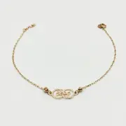 دستبند طلا 18 عیار زنانه سوزیانا مدل دو برگ