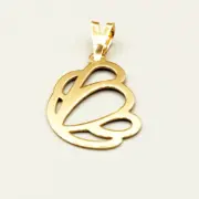 پلاک آویز طلا 18 عیار سوزیانا مدل گل مینیمال - Image 2