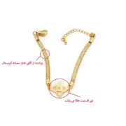 دستبند طلا 18 عیار زنانه سوزیانا مدل کریستال ال وی - Image 2