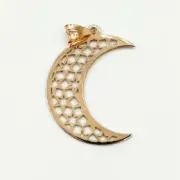 پلاک آویز طلا 18 عیار سوزیانا مدل ماه طرحدار - Image 2