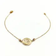 دستبند طلا 18 عیار زنانه سوزیانا مدل پلاک گل - Image 2