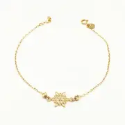 دستبند طلا 18 عیار زنانه سوزیانا مدل تک برگ