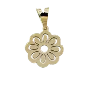 پلاک آویز طلا 18 عیار سوزیانا مدل گل هشت پر