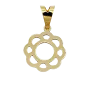 پلاک آویز طلا 18 عیار سوزیانا مدل دایره مینی