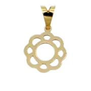 پلاک آویز طلا 18 عیار سوزیانا مدل دایره مینی - Image 3