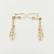 گوشواره طلا 18 عیار زنانه مدل آویز برگ - Image 2