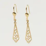 گوشواره طلا 18 عیار زنانه مدل آویز برگ - Image 3