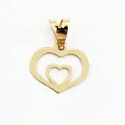 پلاک آویز طلا 18 عیار سوزیانا مدل قلب دی