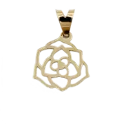 پلاک آویز طلا 18 عیار سوزیانا مدل گل میم - Image 3