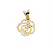 پلاک آویز طلا 18 عیار سوزیانا مدل گلی گل