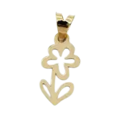 پلاک آویز طلا 18 عیار سوزیانا مدل گل و برگ - Image 3