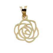 پلاک آویز طلا 18 عیار سوزیانا مدل گلی