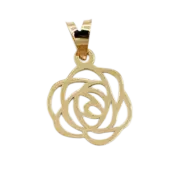 پلاک آویز طلا 18 عیار سوزیانا مدل گلی - Image 3