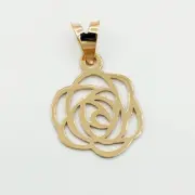 پلاک آویز طلا 18 عیار سوزیانا مدل گلی - Image 2