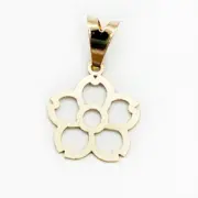 پلاک آویز طلا 18 عیار سوزیانا مدل گل کد 911