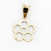 پلاک آویز طلا 18 عیار سوزیانا مدل گل کد 911 - Image 2