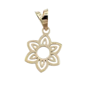 پلاک آویز طلا 18 عیار سوزیانا مدل گل مینی