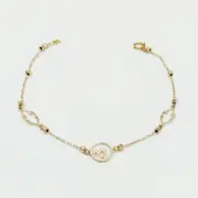 دستبند طلا 18 عیار زنانه سوزیانا مدل گلی مینی