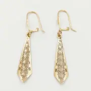 گوشواره طلا 18 عیار زنانه مدل آویز سنتی - Image 2