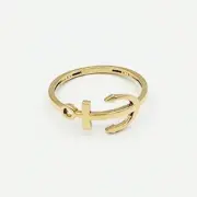 انگشتر طلا 18 عیار زنانه سوزیانا مدل لنگر کشتی