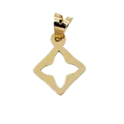 پلاک آویز طلا 18 عیار سوزیانا مدل ال و ال