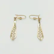 گوشواره طلا 18 عیار زنانه مدل آویز کی پی دو - Image 3