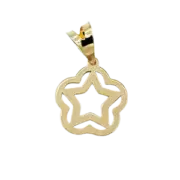 پلاک آویز طلا 18 عیار سوزیانا مدل ستاره مینی