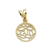 پلاک آویز طلا 18 عیار سوزیانا مدل سی گل - Image 3