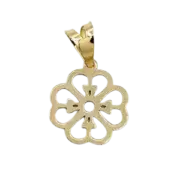 پلاک آویز طلا 18 عیار سوزیانا مدل گل مینیاتور