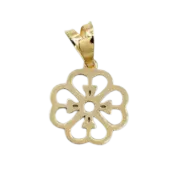 پلاک آویز طلا 18 عیار سوزیانا مدل گل مینیاتور - Image 3