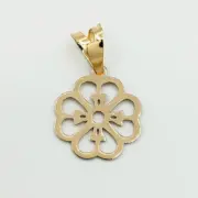 پلاک آویز طلا 18 عیار سوزیانا مدل گل مینیاتور - Image 2