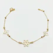 دستبند طلا 18 عیار زنانه سوزیانا مدل سه ستاره