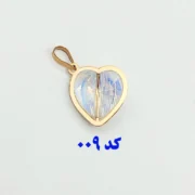 آویز گردنبند طلا 18 عیار سوزیانا مدل قلب رنگبندی - Image 10