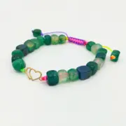 دستبند طلا 18 عیار زنانه سوزیانا مدل دوقلب