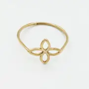 انگشتر طلا 18 عیار زنانه سوزیانا مدل چهاربرگ