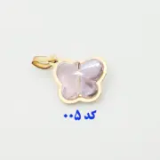 آویز گردنبند طلا 18 عیار سوزیانا مدل پروانه رنگی - Image 10