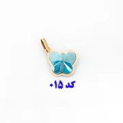 آویز گردنبند طلا 18 عیار سوزیانا مدل پروانه رنگی - Image 20